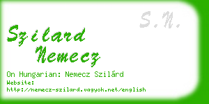 szilard nemecz business card