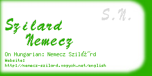 szilard nemecz business card